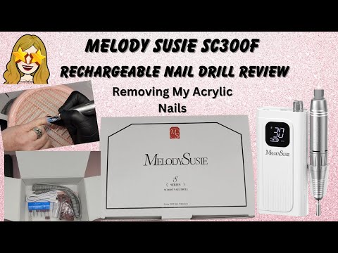 Видео: Melody Susie PR | Аккумуляторная фреза для ногтей SC300F | Снятие акриловых ногтей | @MelodySusie...