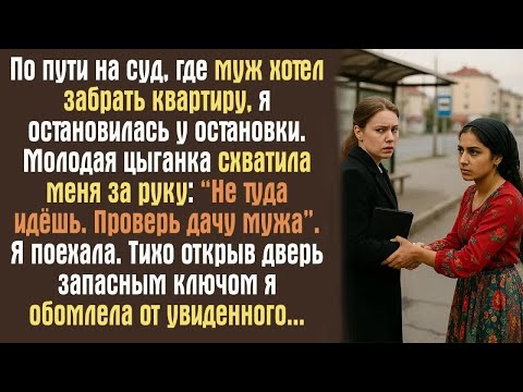 Видео: По пути на суд, где муж хотел забрать квартиру, я остановилась у остановки. Молодая цыганка...