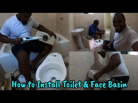 Видео: Как установить унитаз и раковину
