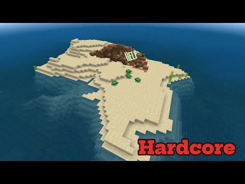 Видео: Чуть не умер в хардкоре~~Minecraft island 🏝️