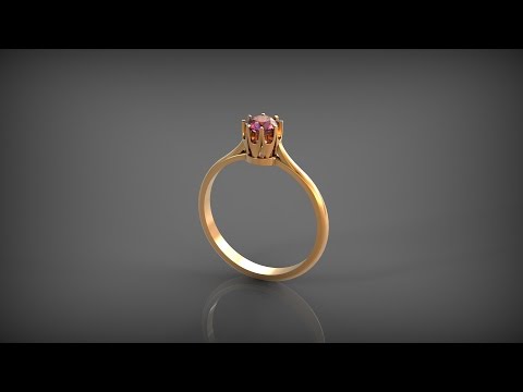 Видео: 3D модель "Кольцо с камнем". Ring With Gem. Rhinoceros. #SantaYork