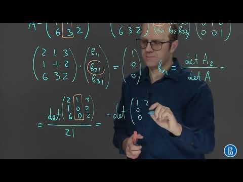 Видео: Линал 3.7. Обращение матрицы методом Крамера