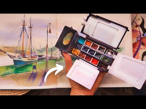 Видео: ПОХОДНЫЙ Набор акварели Winsor&Newton, ART ЗАВТРАК