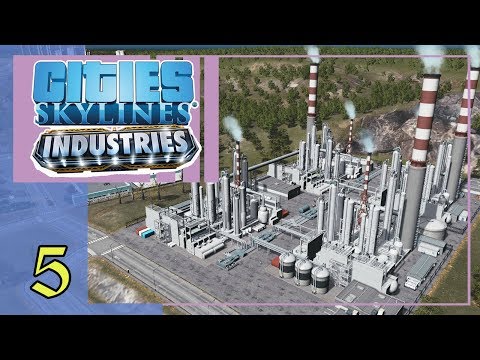 Видео: Огроменный нефтяной завод и фабрика | Cities Skylines Industries #5
