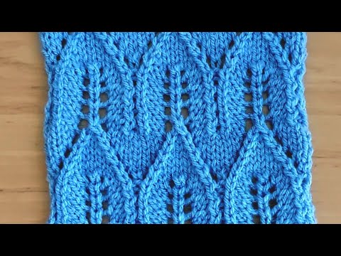 Видео: Красивый ажурный узор спицами для женского джемпера, платья, кардигана.