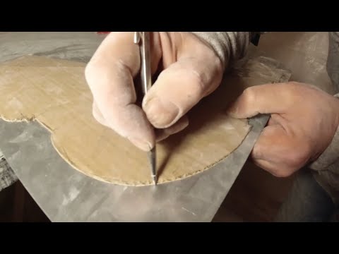 Видео: 7. Абрис. Контур. Копирование профиля старого штукатурного карниза. Изготовление шаблона из жести.