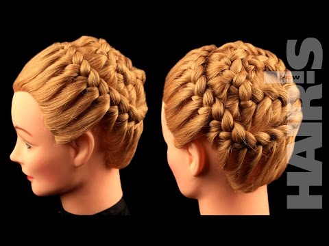 Видео: Делаем прическу из кос «Улитка» - видеоурок (мастер-класс) Hair’s How.