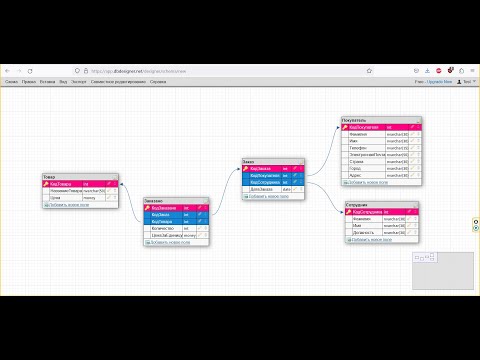 Видео: Создание базы данных в dbdesigner net