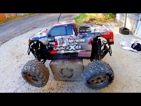 Видео: МОНСТР BiG BLOCK HPI Savage X 4.6 4WD