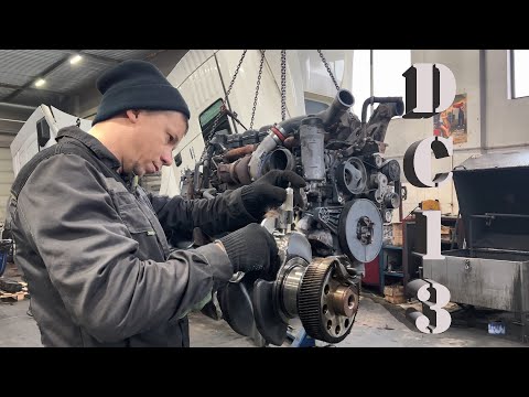 Видео: разборка ДВС DC13 Scania