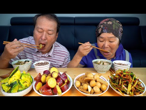 Видео: 🍠Обжаренные во фритюре кусочки сладкого картофеля в медовой глазури - шоу еды Мукбанга.