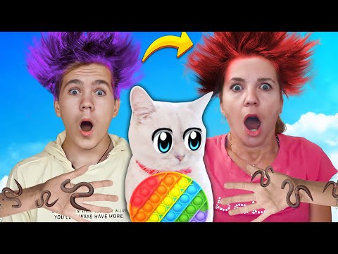 Видео: Приз Гигантский ПОП ИТ!!! 24 часа Повторяем ДРУГ за ДРУГОМ!!!