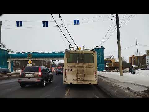 Видео: Троллейбус, 5-й маршрут (целиком). Ярославль. Вид из кабины.