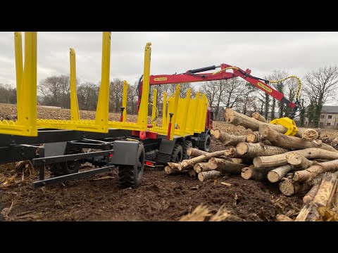 Видео: Kamaz 43118 1:10 Rc Камаз с прицепом Сортиментовоз