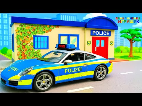 Видео: Машинки Мультики: Полицейская Машинка Помогает Друзьям! 🚓 Развивающий Мультик