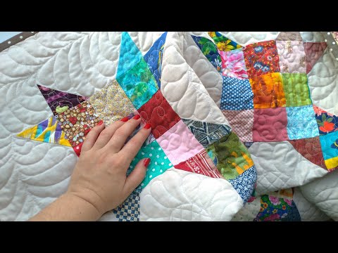 Видео: Покрошите ваши лоскуты и не забудьте секретный ингредиент!  Лоскутное одеяло из остатков. Пэчворк.