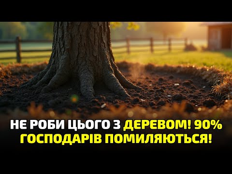 Видео: Зупиніться! 9 з 10 садівників роблять цю помилку під стовбуром — і гублять сад!