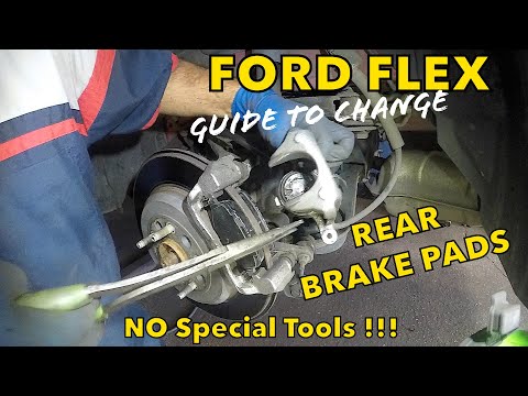 Видео: Как заменить задние тормозные колодки на FORD FLEX 2008 2009 2010 2011 2012 и сжать задний суппорт