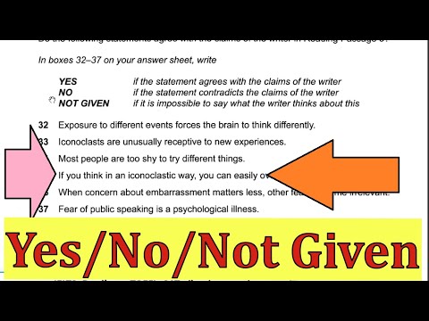 Видео: IELTS Reading: Вопросы Yes/No/Not Given/Репетитор отвечает на вопросы и объясняет/Практический урок.
