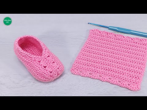 Видео: Детские пинетки крючком