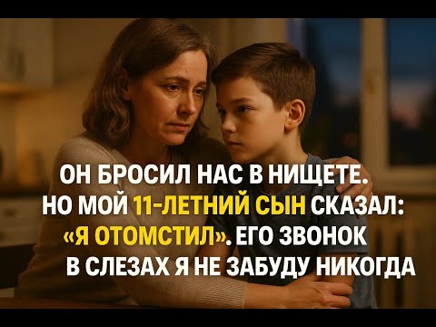 Видео: Муж ушел к другой, оставив нас в нищете. Но тихий сын отомстил, и его звонок я не забуду никогда