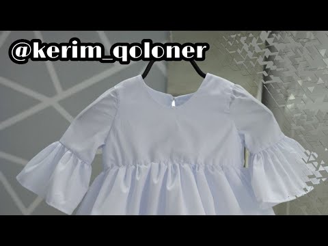 Видео: Көйлек тігу. Қыз балаға арналған жазғы көйлек.  Тігін үйрену.  Сызба сызу