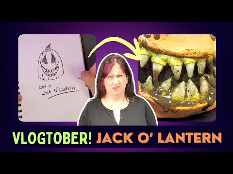 Видео: 31 монстр за 31 день. Как сделать фонарь Джека из папье-маше. Vlogtober, день 11.