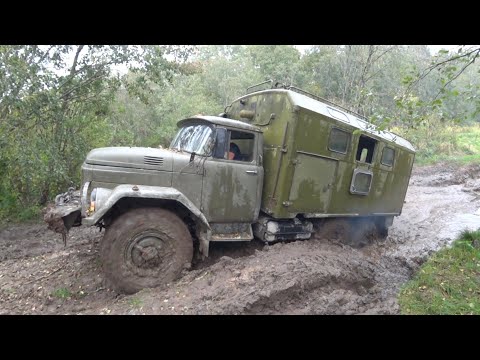 Видео: Зил 131,Jeep Wrangler Rubicon, Patrol 42,Уаз, Нива на тракторах