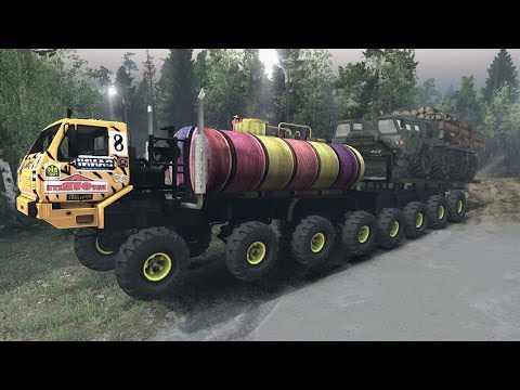 Видео: SpinTires обзор мода ( Краз 16 х16 )
