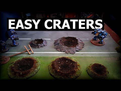 Видео: Простые миниатюрные кратеры для террейнов Wargaming и настольных игр