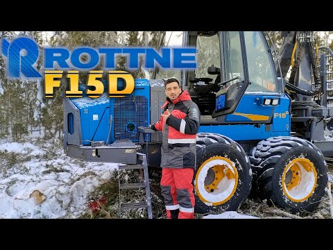 Видео: Форвардер ROTTNE F15D. Оперобзорро. Review