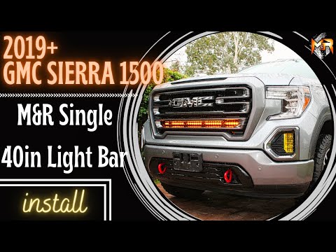 Видео: 2019 2020 2021 2022 2023 GMC Sierra 1500 Установка 40-дюймовой световой балки M&R Automotive Single
