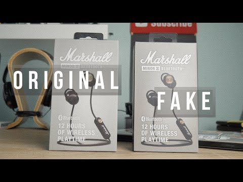 Видео: Marshall Minor II Bluetooth | Подделка vs оригинал, сравнение копии с подлинными Marshall Minor II