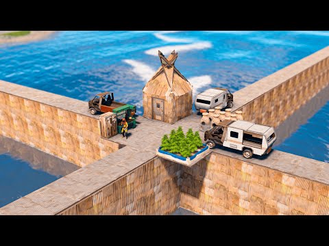 Видео: Соединил 4 острова мостами, а по центру построил дом- ловушку в Rust/Раст