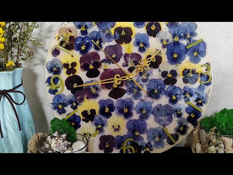 Видео: Часы из эпоксидной смолы | МАСТЕР КЛАСС | Часы с сухоцветами