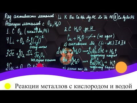 Видео: Реакции металлов с кислородом и водой. 8 класс.