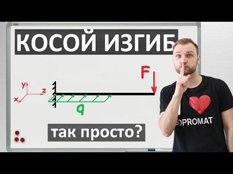 Видео: КОСОЙ ИЗГИБ. БАЛКА. Сопромат.