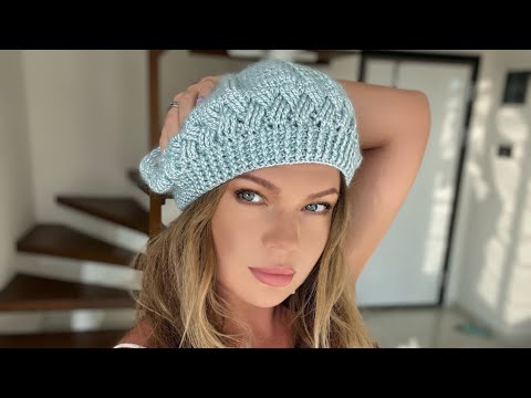 Видео: Вяжем шикарный осенний берет! 🍁 Мастер-класс! 💙 Beautiful crochet beret