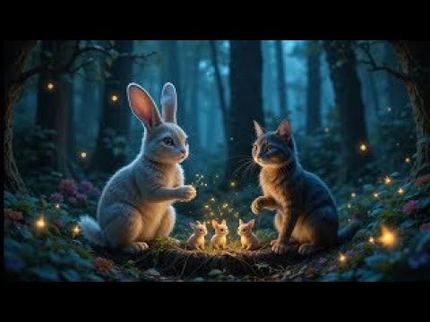 Видео: «Хитрость кошки и наивность кролика» 🐱🐇