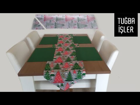 Видео: Очень легкий способ сшить дорожку для стола и салфетки | Tuğba İşler