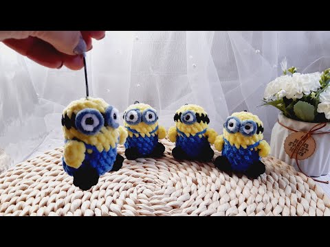 Видео: Миньон крючком мк, миньон крючком брелок