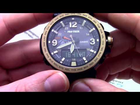 Видео: Часы Casio Pro Trek PRG-600YL-5D - Инструкция, как настроить от PresidentWatches.Ru