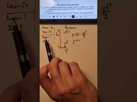 Видео: Мальчик бросил вертикально вверх мячик 