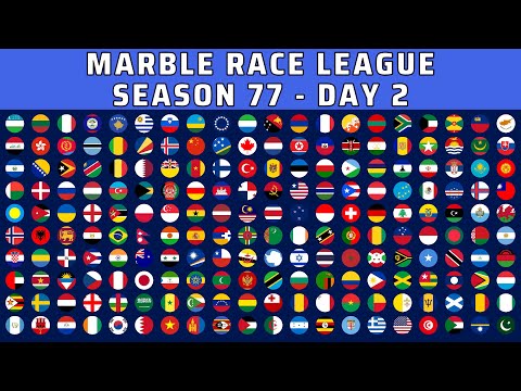 Видео: Marble Race League, сессия 77, день 2 ~ 200 стран