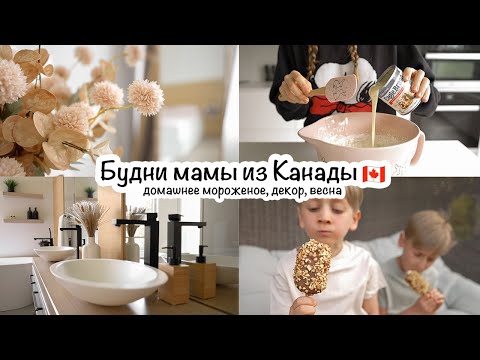 Видео: Будни мамы из Канады🇨🇦Домашнее мороженое🍧Декор🪴 Весна🌸