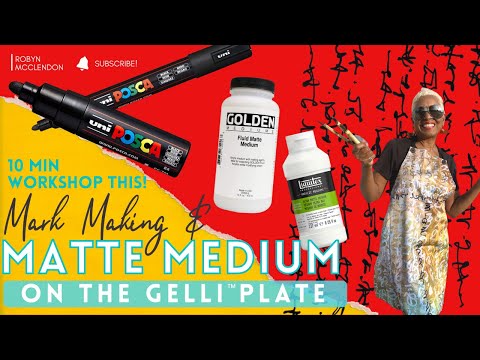Видео: Матовый медиум на пластине Gelli™ — как добиться бесцветных отпечатков при нанесении отметок