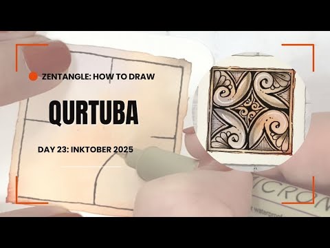 Видео: Зентангл: пошаговое руководство по Куртубе / Inktober 2025, день 23