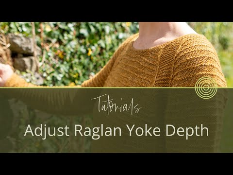 Видео: Как отрегулировать глубину кокетки свитера реглан | Учебник по вязанию спицами от Сирши КАЛ: Подс...