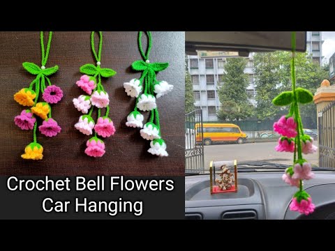 Видео: Вязаные крючком цветы-колокольчики для автомобиля #crochetflower #crochet