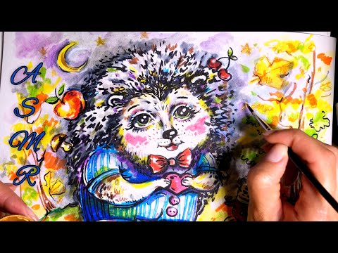 Видео: АСМР/ASMR Мурашечное расслабление / Неразборчивый шёпот/Читаю/Рисую